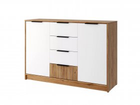 Комод КМ-002 Ивис (дуб крафт золотой/белый) в Усть-Мае - ust-maya.mebel-nsk.ru | фото