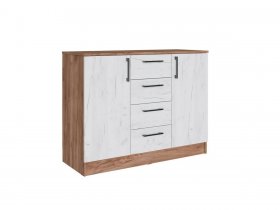 Комод Вегас (дуб крафт табачный/дуб крафт белый) в Усть-Мае - ust-maya.mebel-nsk.ru | фото