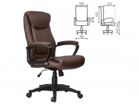 Кресло офисное BRABIX Enter EX-511, коричневое в Усть-Мае - ust-maya.mebel-nsk.ru | фото