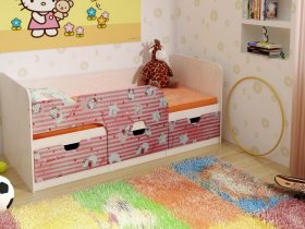 Кровать детская с ящиками 1,86 Минима Hello Kitty в Усть-Мае - ust-maya.mebel-nsk.ru | фото