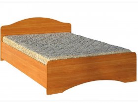 Кровать двуспальная 1,6м-1 (круглая спинка) в Усть-Мае - ust-maya.mebel-nsk.ru | фото
