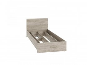 Кровать односпальная КР-080 Ронда (дуб крафт серый) в Усть-Мае - ust-maya.mebel-nsk.ru | фото