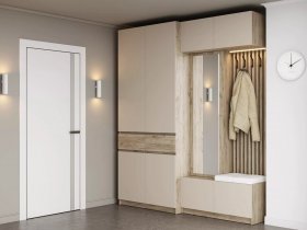 Модульная прихожая Бостон (дуб крафт серый/кашемир) в Усть-Мае - ust-maya.mebel-nsk.ru | фото