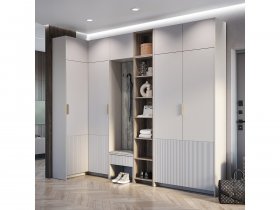 Модульная прихожая Пандора (кашемир/MF03) в Усть-Мае - ust-maya.mebel-nsk.ru | фото