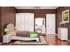 Модульная спальня Каролина в Усть-Мае - ust-maya.mebel-nsk.ru | фото