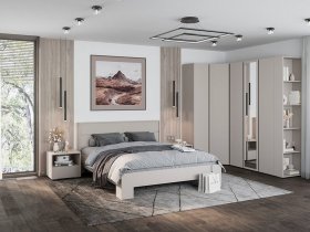 Модульная спальня Люмо (кашемир) в Усть-Мае - ust-maya.mebel-nsk.ru | фото