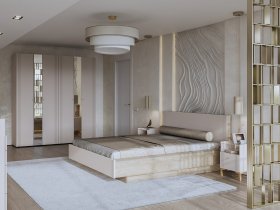 Модульная спальня Одетта (дуб эндгрей/меланж) в Усть-Мае - ust-maya.mebel-nsk.ru | фото