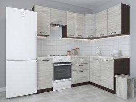 Модульная угловая кухня 1,4м*2,1м Лада (пикард) в Усть-Мае - ust-maya.mebel-nsk.ru | фото