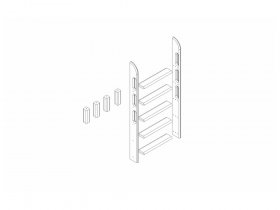 Пакет №10 Прямая лестница и опоры для двухъярусной кровати Соня в Усть-Мае - ust-maya.mebel-nsk.ru | фото