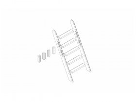 Пакет №11 Наклонная лестница и опоры для двухъярусной кровати Соня в Усть-Мае - ust-maya.mebel-nsk.ru | фото