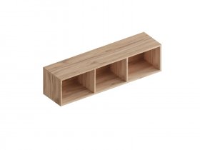Полка настенная открытая Сицилия (дуб альпийский/тефия) в Усть-Мае - ust-maya.mebel-nsk.ru | фото