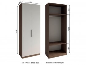 Шкаф 900 Роза (орех франклин карамельный/бежевый скин) в Усть-Мае - ust-maya.mebel-nsk.ru | фото