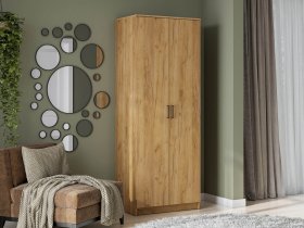 Шкаф двухстворчатый ШК-2 (дуб крафт золотой) в Усть-Мае - ust-maya.mebel-nsk.ru | фото