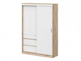Шкаф-купе (1,5м) Брауни (дуб делано/белый) в Усть-Мае - ust-maya.mebel-nsk.ru | фото