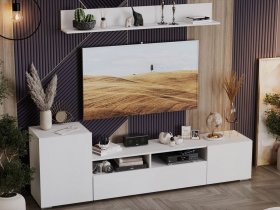Стенка «Сильвия» (белый ясень) в Усть-Мае - ust-maya.mebel-nsk.ru | фото