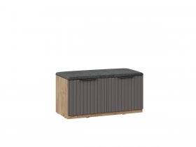 Тумба для обуви «Хилтон» - Исп.2.2 - 303.008.000 (дуб крафт золотой/графит матовый) в Усть-Мае - ust-maya.mebel-nsk.ru | фото
