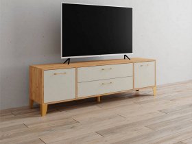 Тумба под ТВ Парус-13 (дуб крафт золотой/кашемир) в Усть-Мае - ust-maya.mebel-nsk.ru | фото
