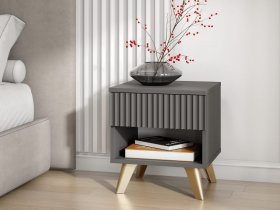 Тумба прикроватная Эккервуд (графит) в Усть-Мае - ust-maya.mebel-nsk.ru | фото
